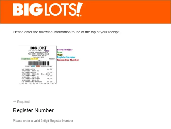 www.biglots.com survey - Win $1000 - Big Lots Survey